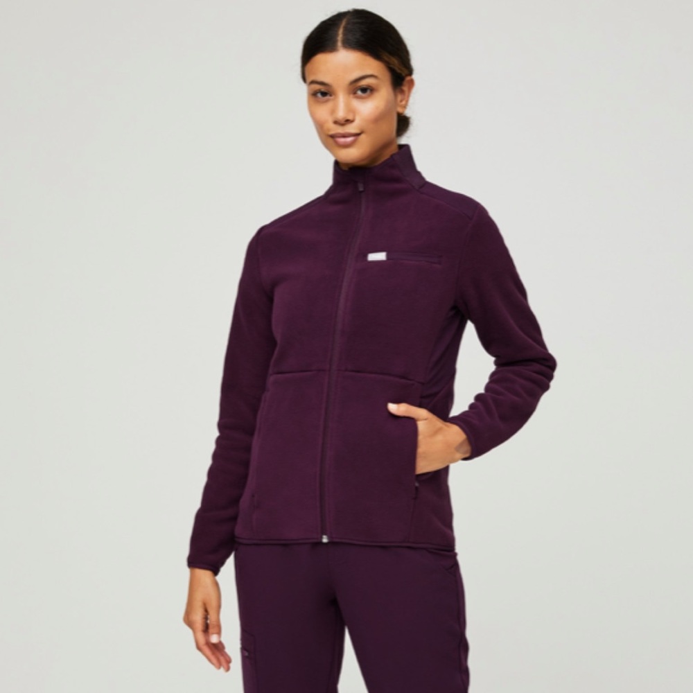 NWT/LIMITED EDITION Figs Deep Purple On-Shift - Fleece Jacket (M)